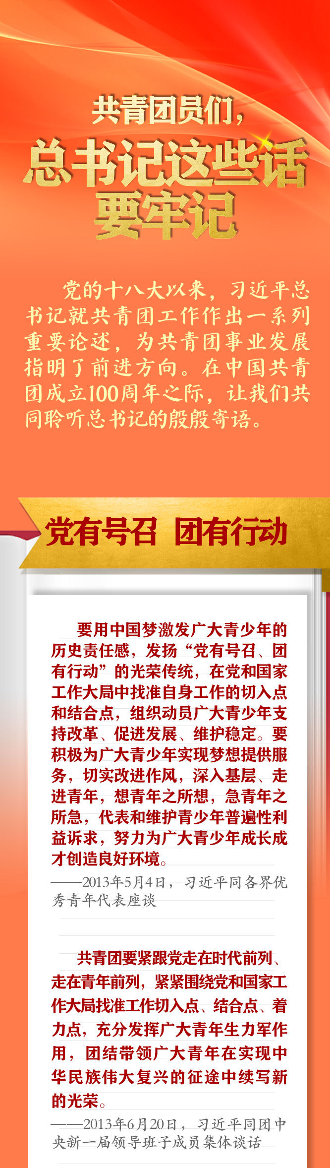 手繪長(zhǎng)卷 | 共青團(tuán)員們，總書記這些話要牢記