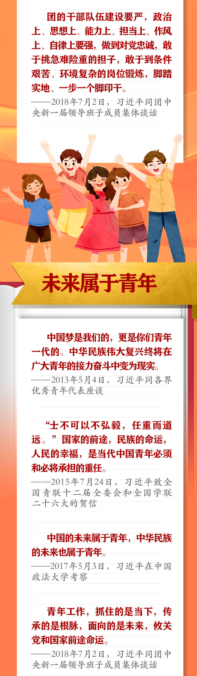 手繪長(zhǎng)卷 | 共青團(tuán)員們，總書記這些話要牢記