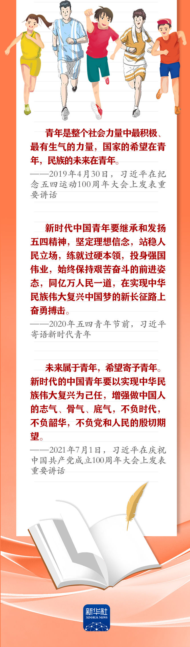 手繪長(zhǎng)卷 | 共青團(tuán)員們，總書記這些話要牢記