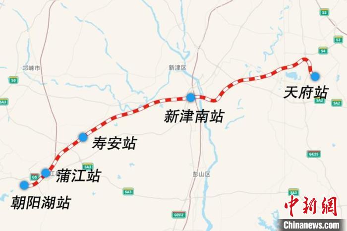 成都鐵路樞紐天府至朝陽湖段線路圖?！F集團(tuán)供圖