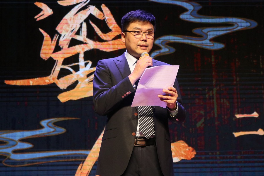 北京外國語大學(xué)黨委常委、副校長趙剛在活動現(xiàn)場講話。主辦方供圖