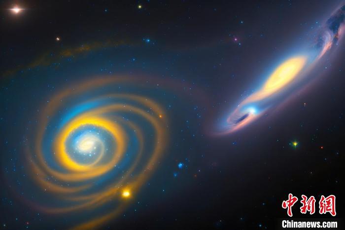 本星系群的三維藝術(shù)圖。　中科院國家天文臺 供圖