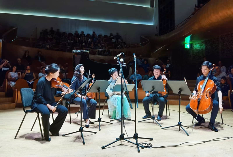 “古老文明的現(xiàn)代回聲——中國當代作曲家室內(nèi)樂作品音樂會”在意大利舉行。中國駐意大利使館供圖
