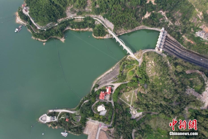 資料圖：俯瞰福建向金門供水工程水源地——泉州山美水庫。王東明 攝