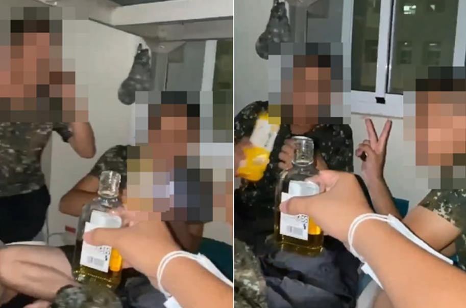 臺(tái)軍在宿舍開(kāi)“飲酒趴”。圖片來(lái)源：臺(tái)灣“中時(shí)新聞網(wǎng)”。