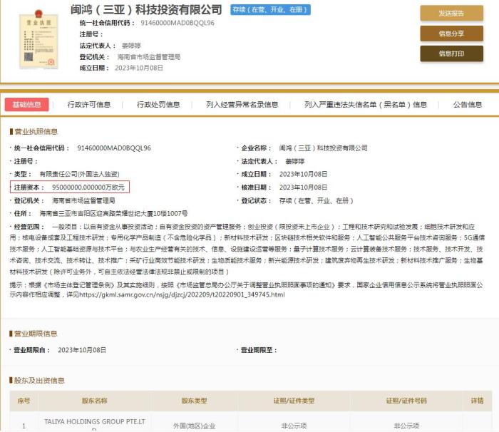  國家企業(yè)信用信息公示系統(tǒng)截圖。
