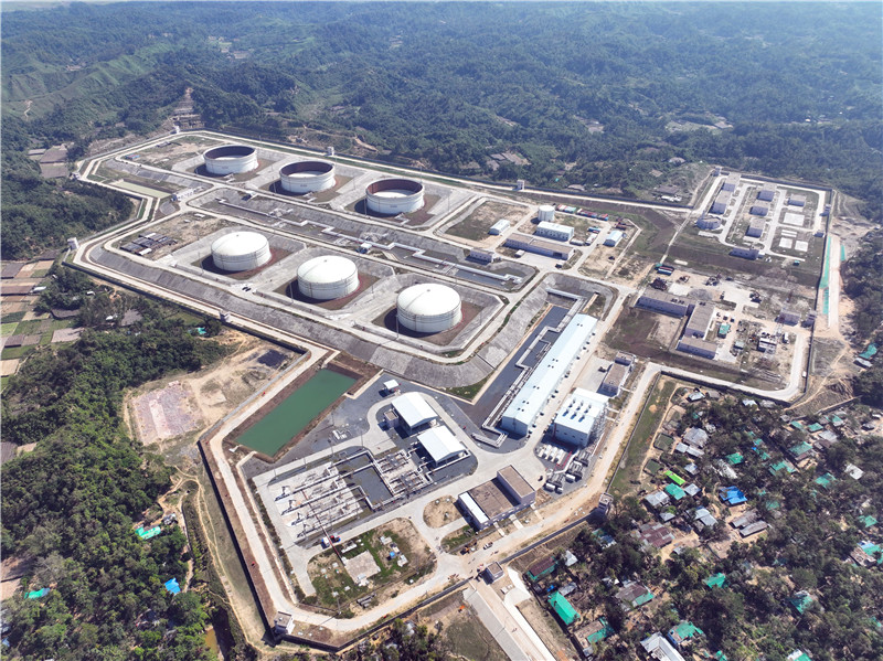 孟加拉國首個海陸一體化超大型石油儲運工程——單點系泊及雙線管道工程。中石油管道局供圖。