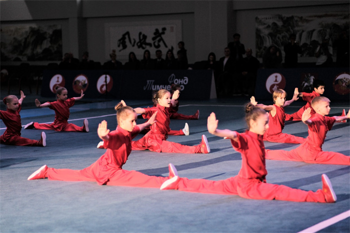 俄羅斯青少年在開幕式上進行武術(shù)表演。駐俄羅斯大使館供圖