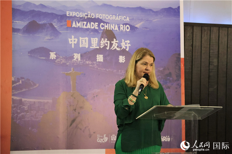 巴西中國創(chuàng)新經(jīng)濟(jì)研究院主席克勞迪婭·亞努齊在活動(dòng)中致辭。人民網(wǎng)記者 時(shí)元皓攝