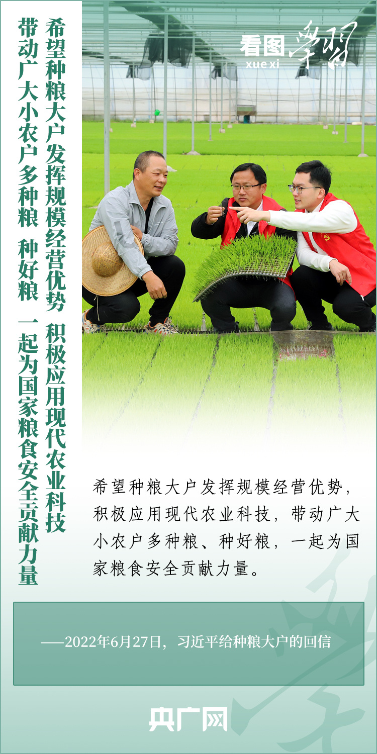 看圖學(xué)習(xí)丨推廣良田、良種、良法、良機(jī) 給農(nóng)業(yè)現(xiàn)代化插上科技的翅膀