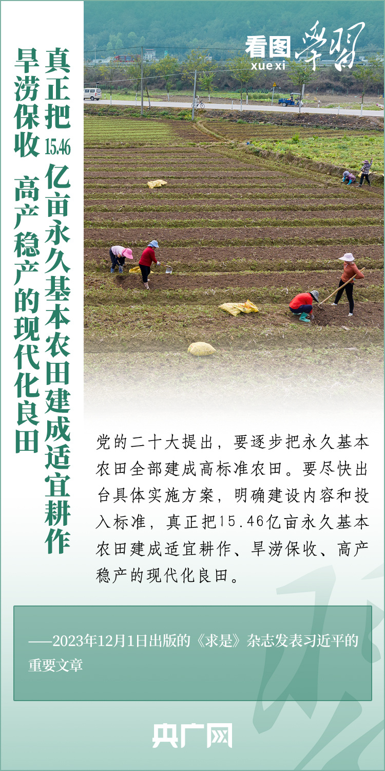 看圖學(xué)習(xí)丨推廣良田、良種、良法、良機(jī) 給農(nóng)業(yè)現(xiàn)代化插上科技的翅膀