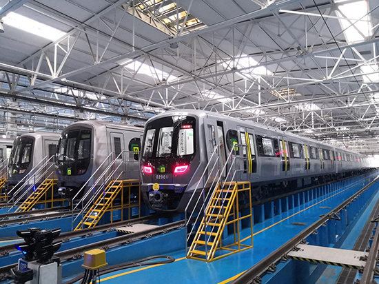 石家莊地鐵二號線列車。 中車齊車集團(tuán)石家莊公司供圖