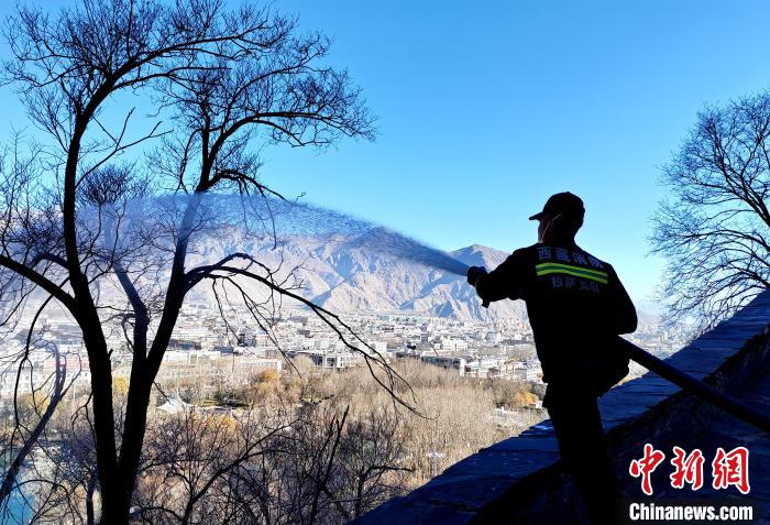 12月6日，布達(dá)拉宮消防救援大隊(duì)在布達(dá)拉宮山體林草區(qū)域開展?jié)窕ぷ??！㈣?攝