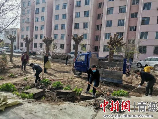圖為尖扎干部職工生態(tài)建設和環(huán)境保護現(xiàn)場。尖宣 供圖