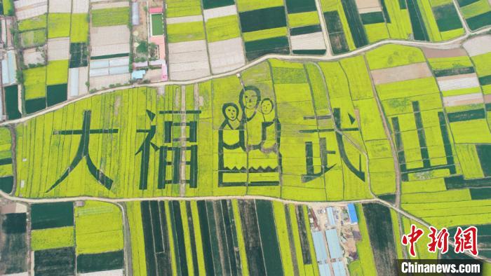 2019年4月，天水武山縣萬(wàn)畝鄉(xiāng)村油菜花海。(資料圖) 何海瑞 攝