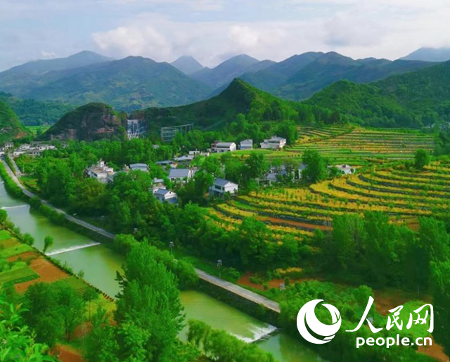 陜西商洛漫川關(guān)鎮(zhèn)民宿群。人民網(wǎng) 王麗攝