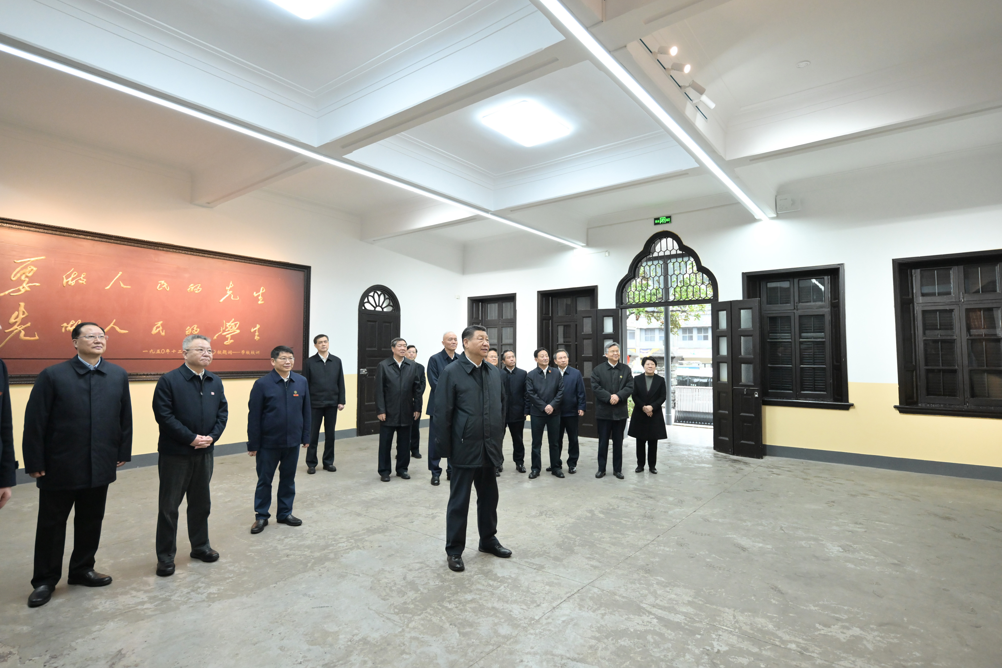 3月18日，習(xí)近平總書記在湖南第一師范學(xué)院（城南書院校區(qū)）考察。