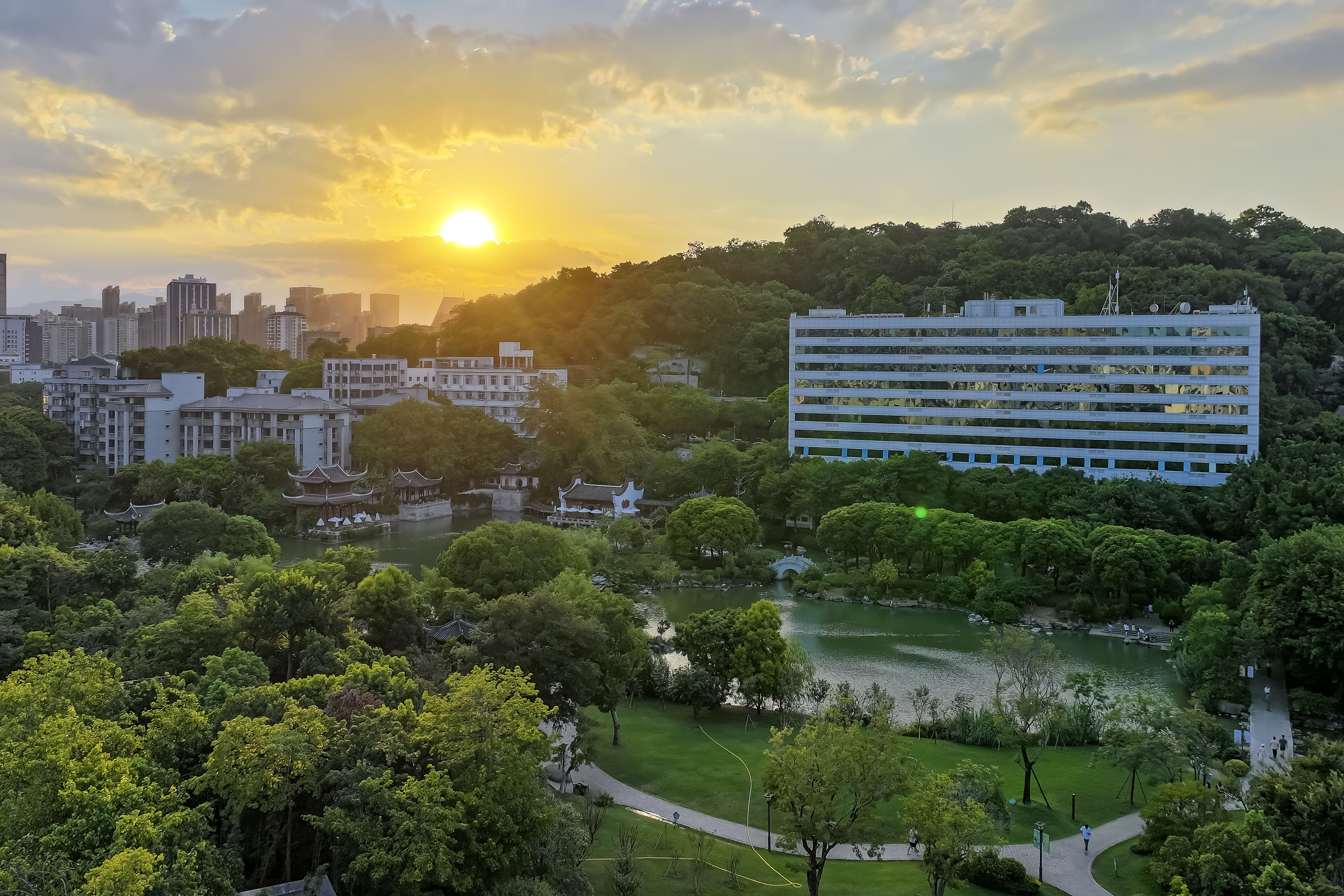 2024年7月17日，福州市鼓樓區(qū)黎明湖生態(tài)濕地公園。