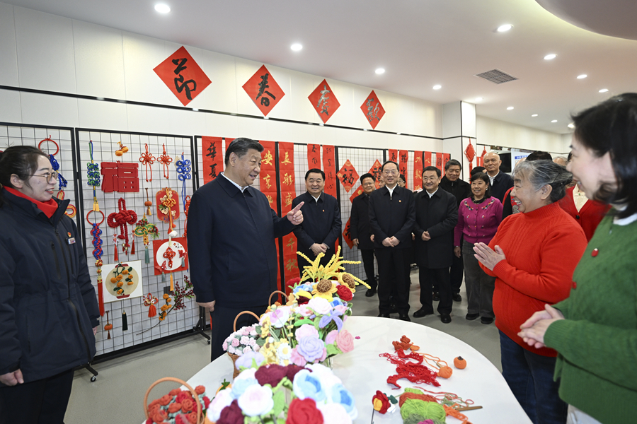 2025年1月23日，習(xí)近平總書記在沈陽大東區(qū)長安街道長安小區(qū)社區(qū)黨群服務(wù)中心考察。