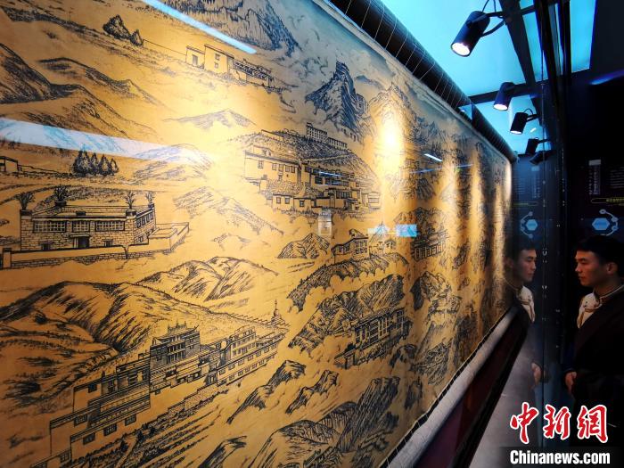 圖為歷代藏醫(yī)藥學(xué)教育機(jī)構(gòu)展示?！?zhí)砀?攝