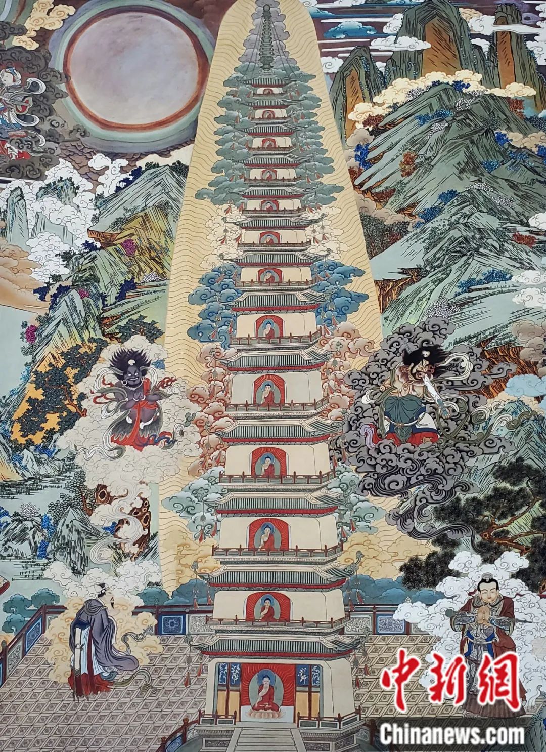 臨摹、補(bǔ)繪的青海瞿曇寺壁畫。受訪者 供圖