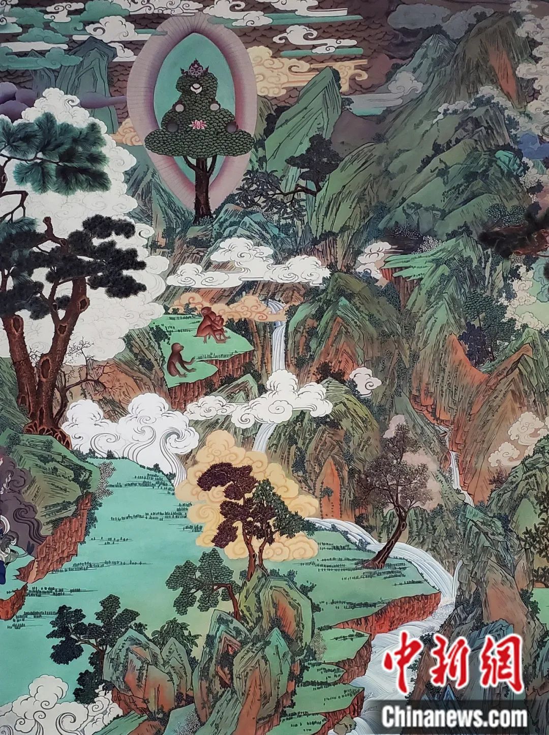 臨摹、補(bǔ)繪的青海瞿曇寺壁畫。受訪者 供圖