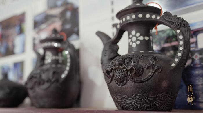 圖為尼西黑陶作品。　張厲 攝